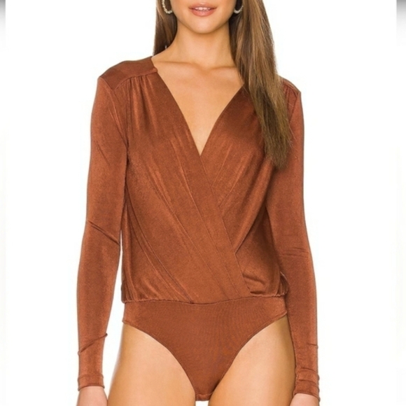 Intimately Free People Surplice V-Neck Long Sleeve Bodysuit - Picture 1 of 6